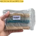 Bịch Điện Trở 1/4w 1 Ohm Đến 10M 50 Loại (20PCS / Loại) 1%